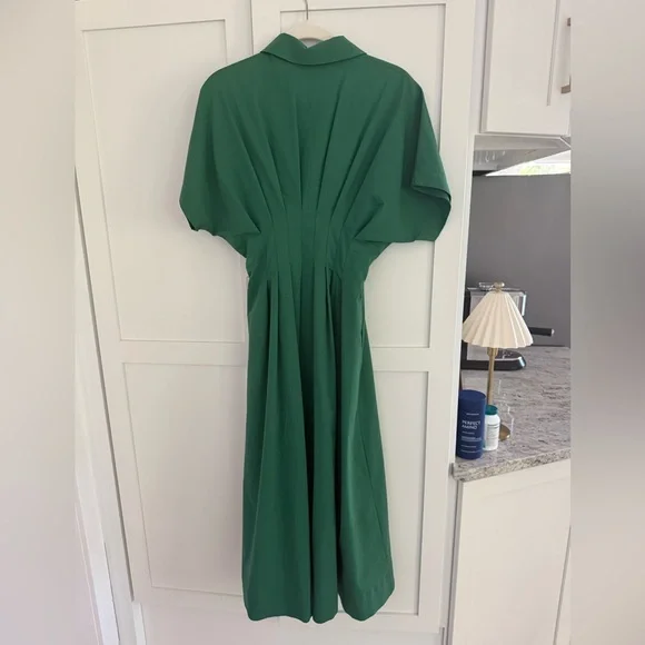 THE TOBIE BUTTON-FRONT PLEATED SHIRT DRESS BY EXQUISE - Picture 6 of 6